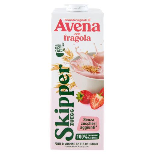 Bevanda Vegetale Avena con Fragola 1l Skipper Zuegg