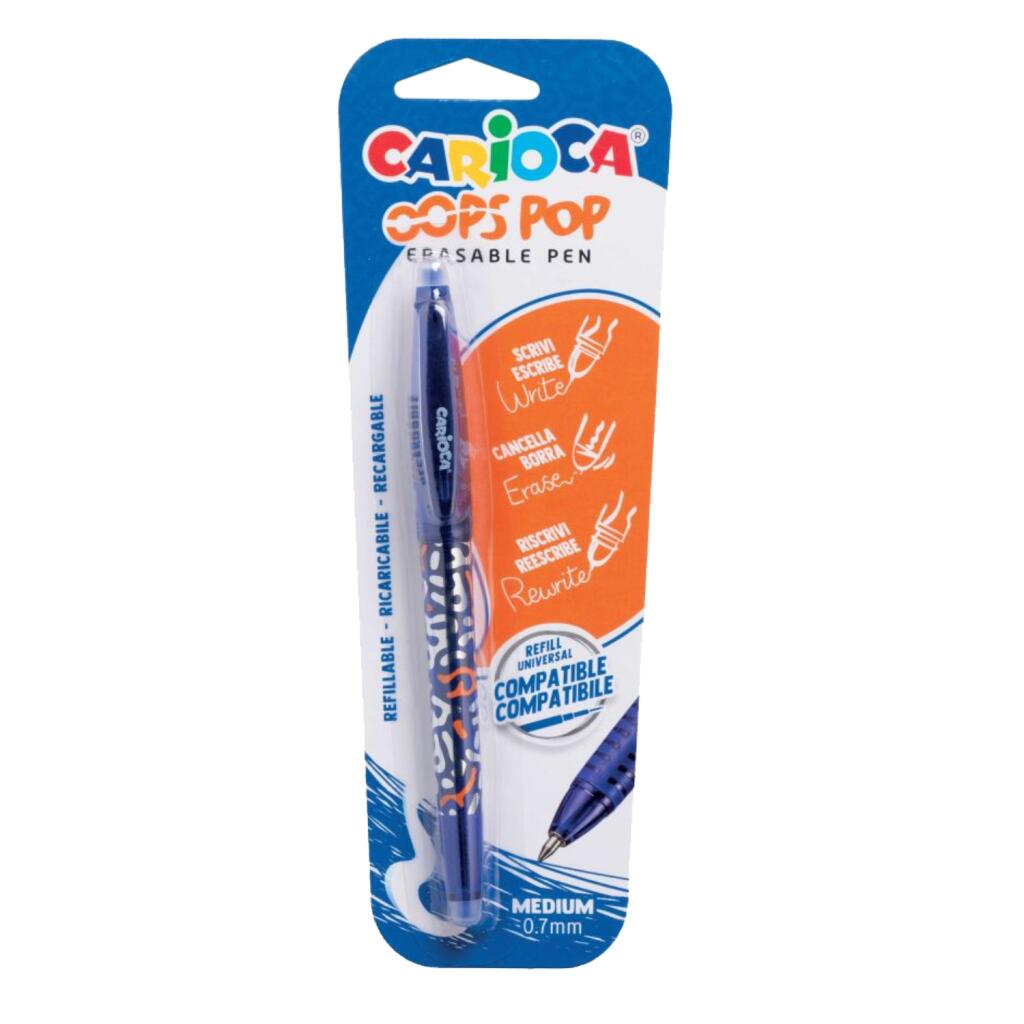 Penna Oops Cancellabile Pop Blister 1 Pezzo Blu Carioca