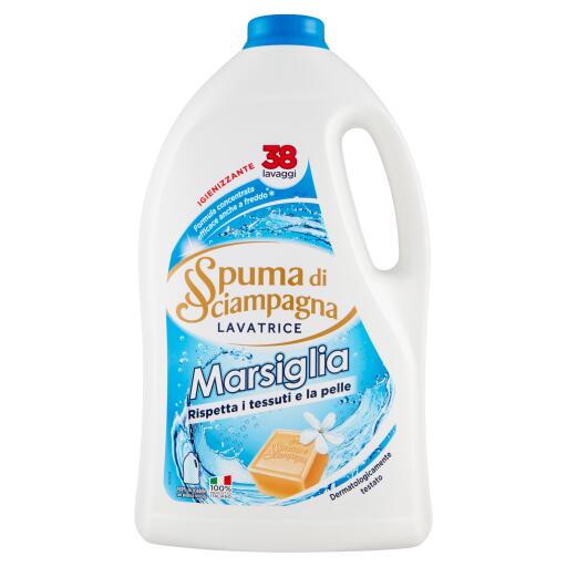 Liquido Lavatrice marsiglia 38lavaggi 1710ml Spuma di Sciampagna