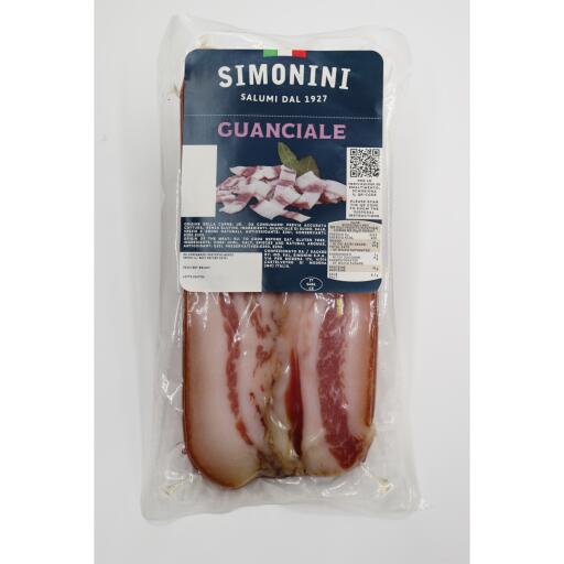 Guanciale al pepe 200g sottovuoto, 2 fette Simonini