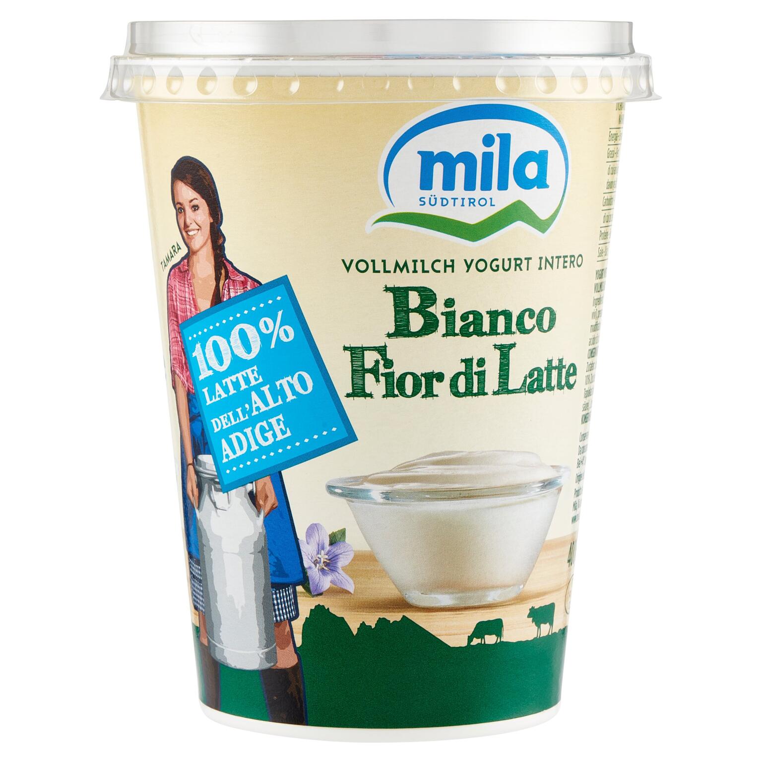 Yogurt intero fior di latte 400g Mila