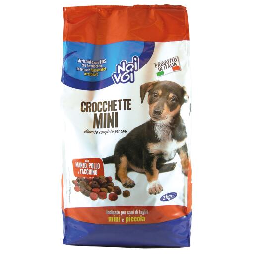 Crocchette mini per cani di piccola taglia con manzo, pollo e tacchino 2 kg