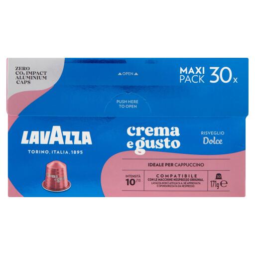 Capsule Compatibili Nespresso Crema&Gusto Dolce 171g confezione da 30capsule Lavazza
