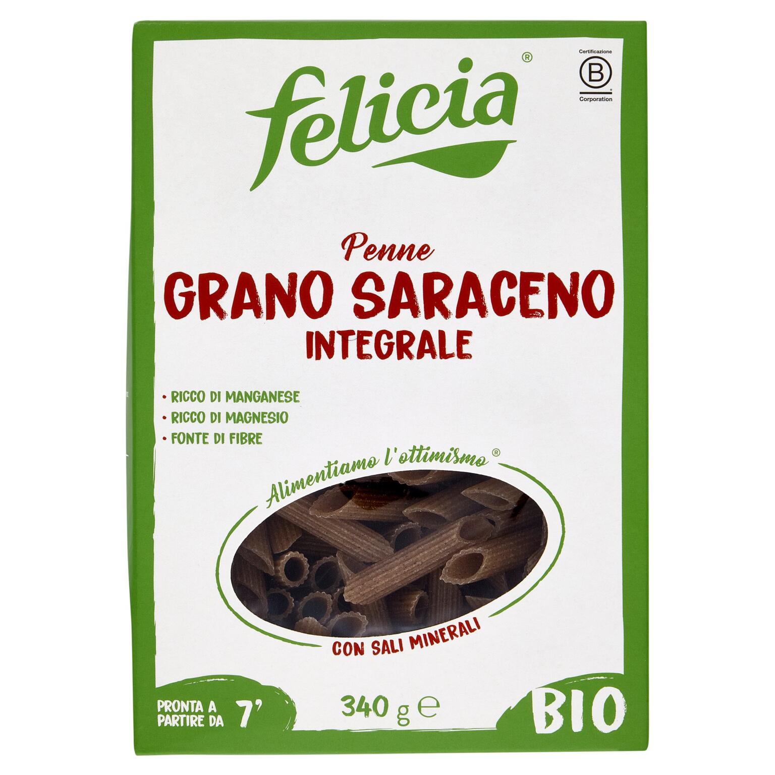 Penne rigate al grano saraceno, bio, 340g, Felicia