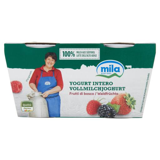 Yogurt intero frutti di bosco 2x125g Mila