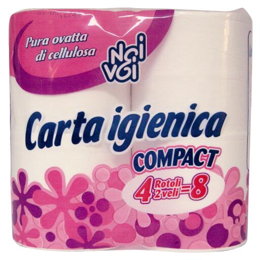 Carta igienica Compact 4 rotoli 2 veli Noi&Voi