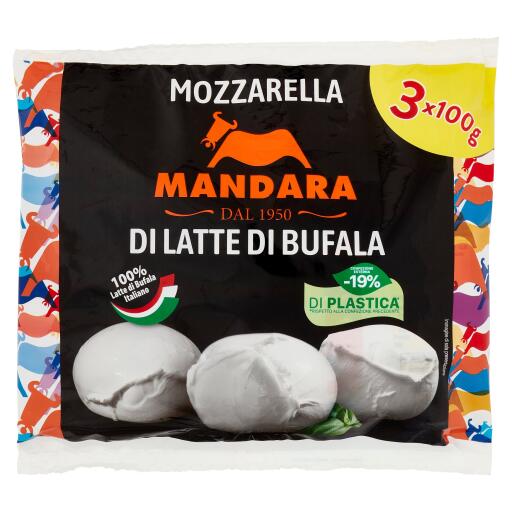 Mozzarella di latte di Bufala 100gx3 Mandara