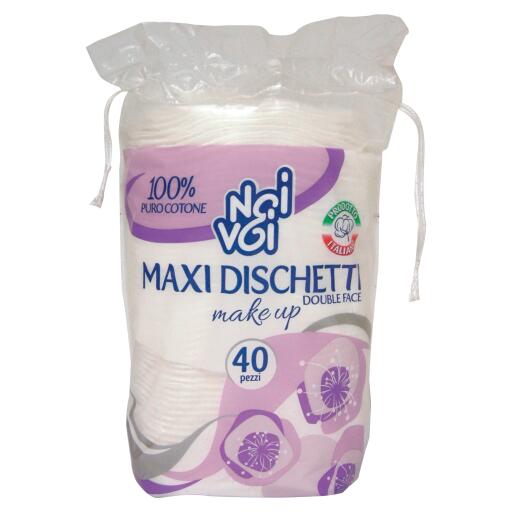 Maxi dischetti make up double face 100% puro cotone 40pz Noi&Voi
