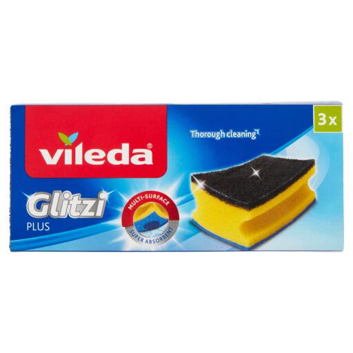 Glitzi fibra nera confezione 3 pezzi Vileda