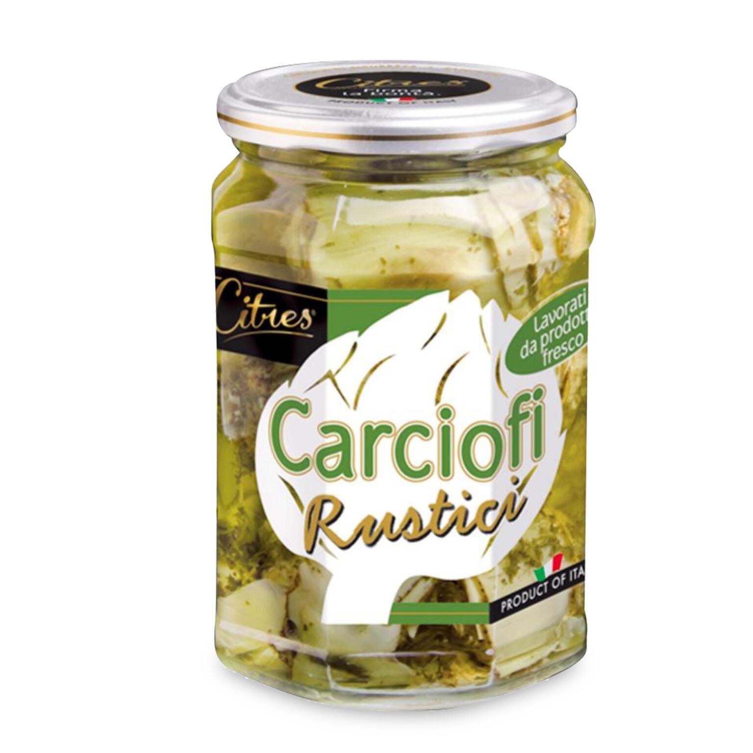 Carciofi rustici in olio di girasole 520g Citres