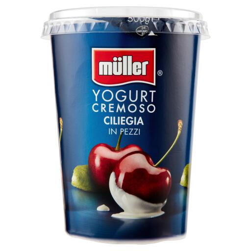 Yogurt con frutta in pezzi ciliegia 500g Muller