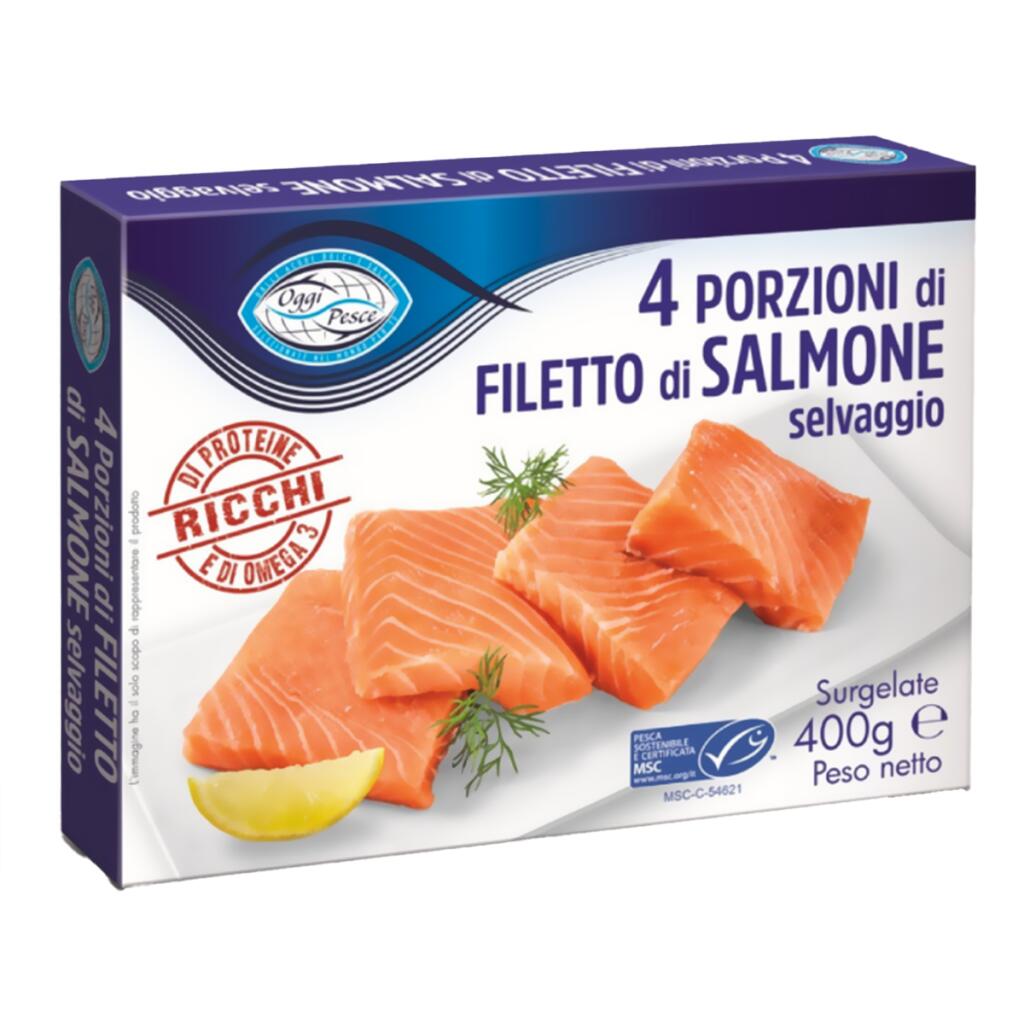 Filetti Salmone selvaggio 400g Oggi pesce