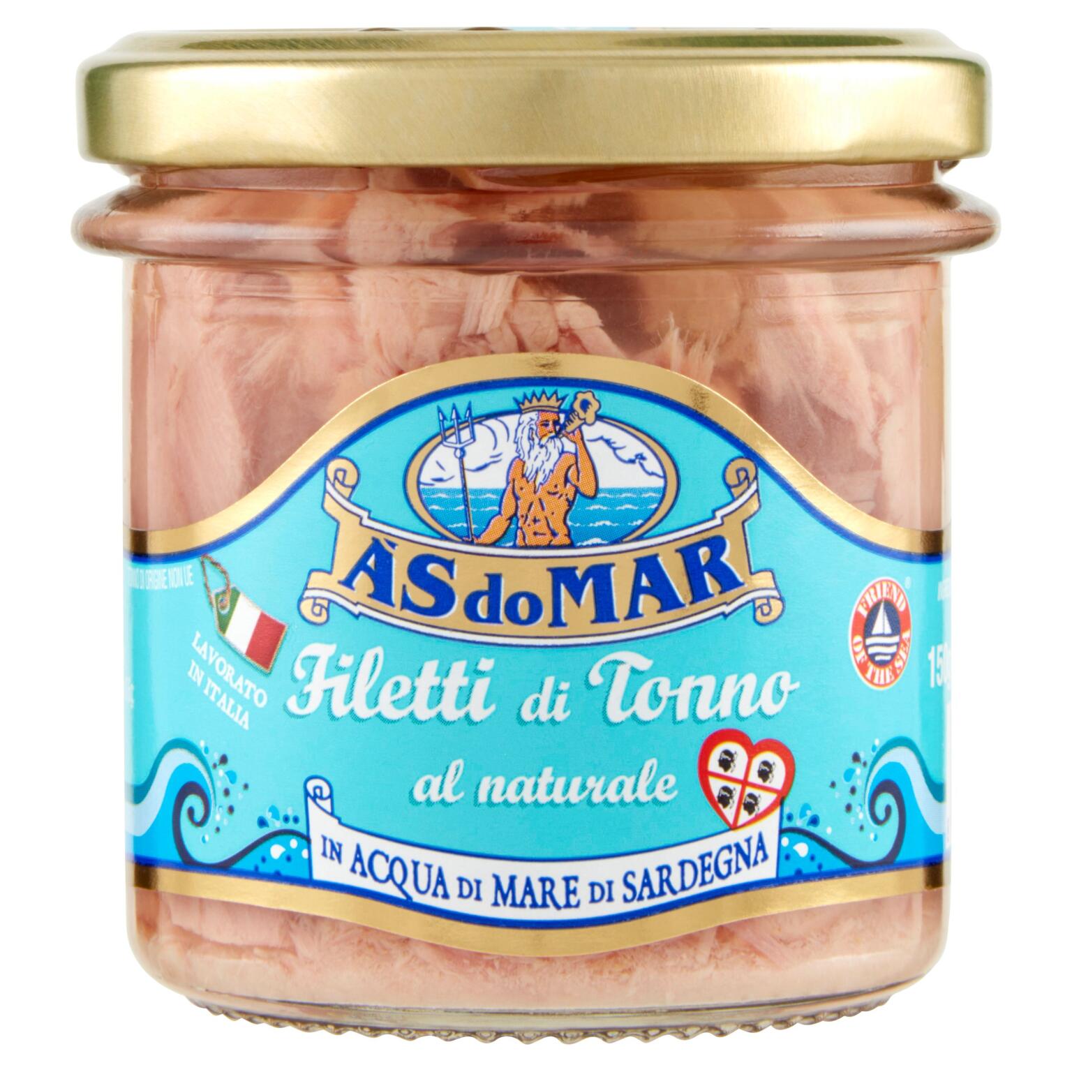 Filetti di tonno al naturale vaso vetro 150g As do Mar
