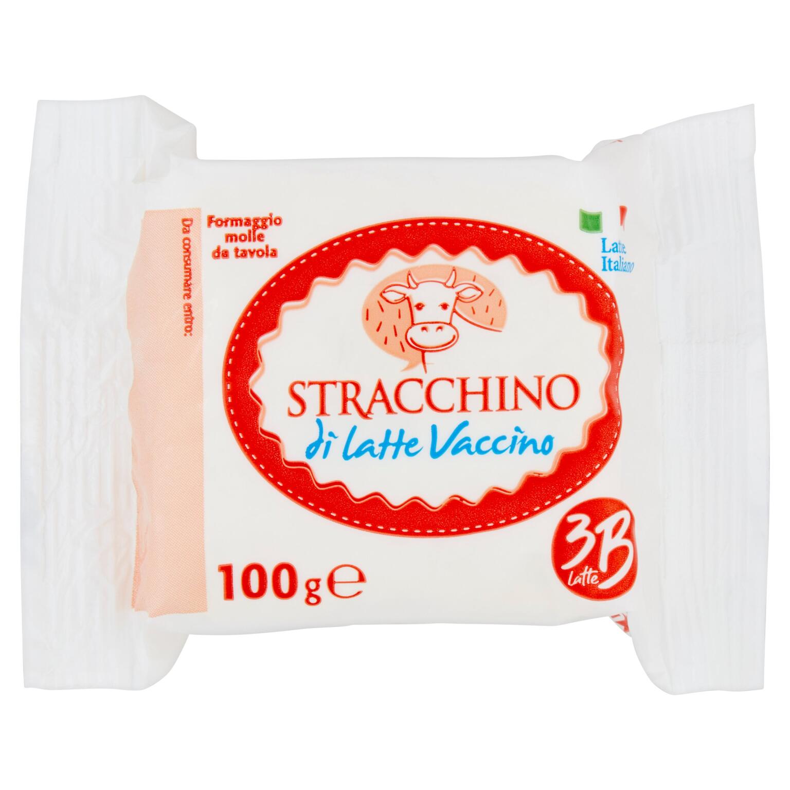Stracchino Tradizionale di latte vaccino Italiano 100g 3BLatte