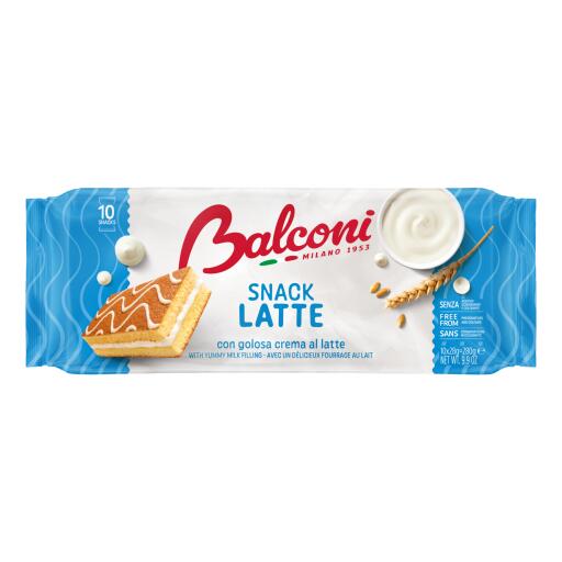 Snack al latte conf. 10 pezzi 280g Balconi