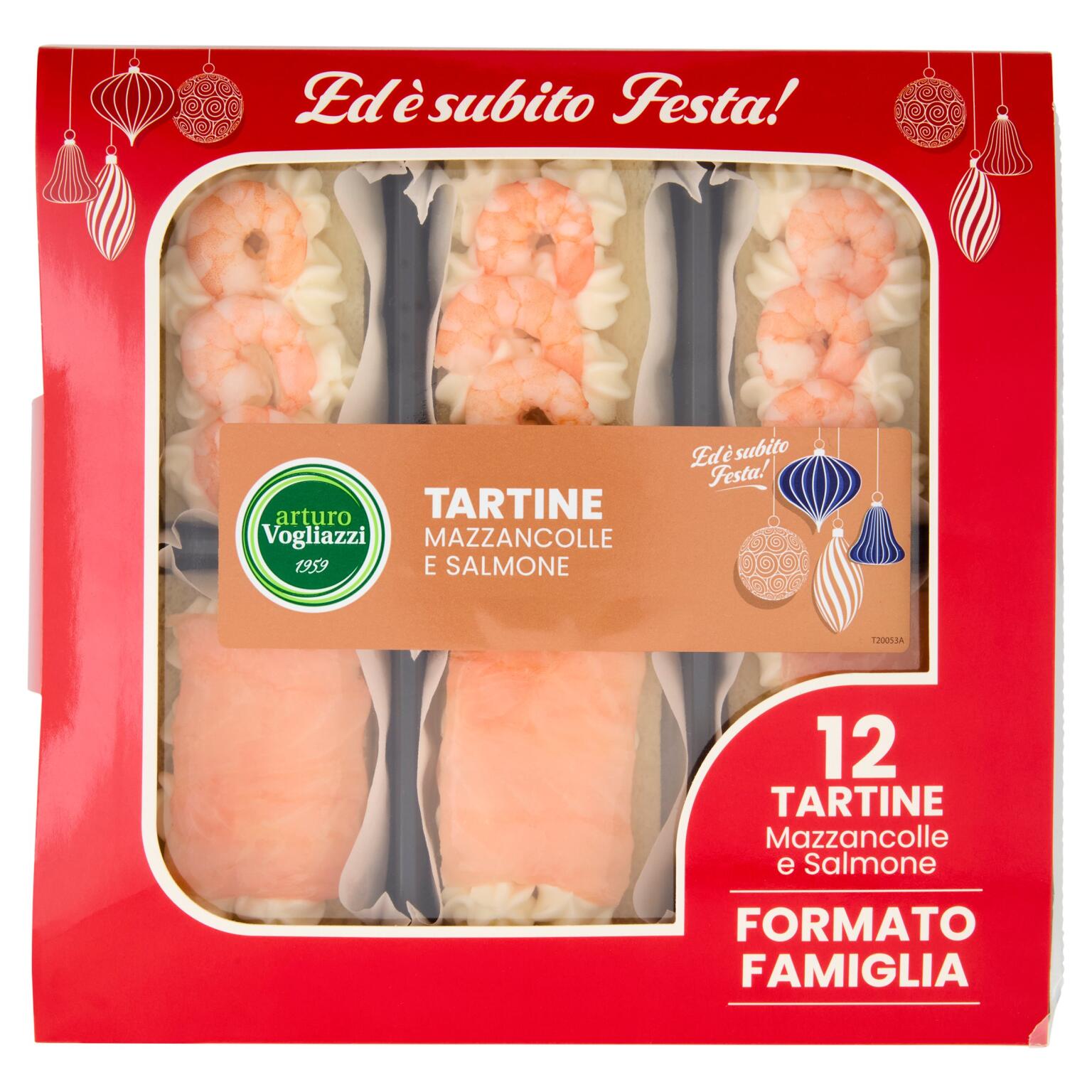 Tartine "Auguri di Gusto" con Salmone e Mazzancolle 480g Arturo Vogliazzi
