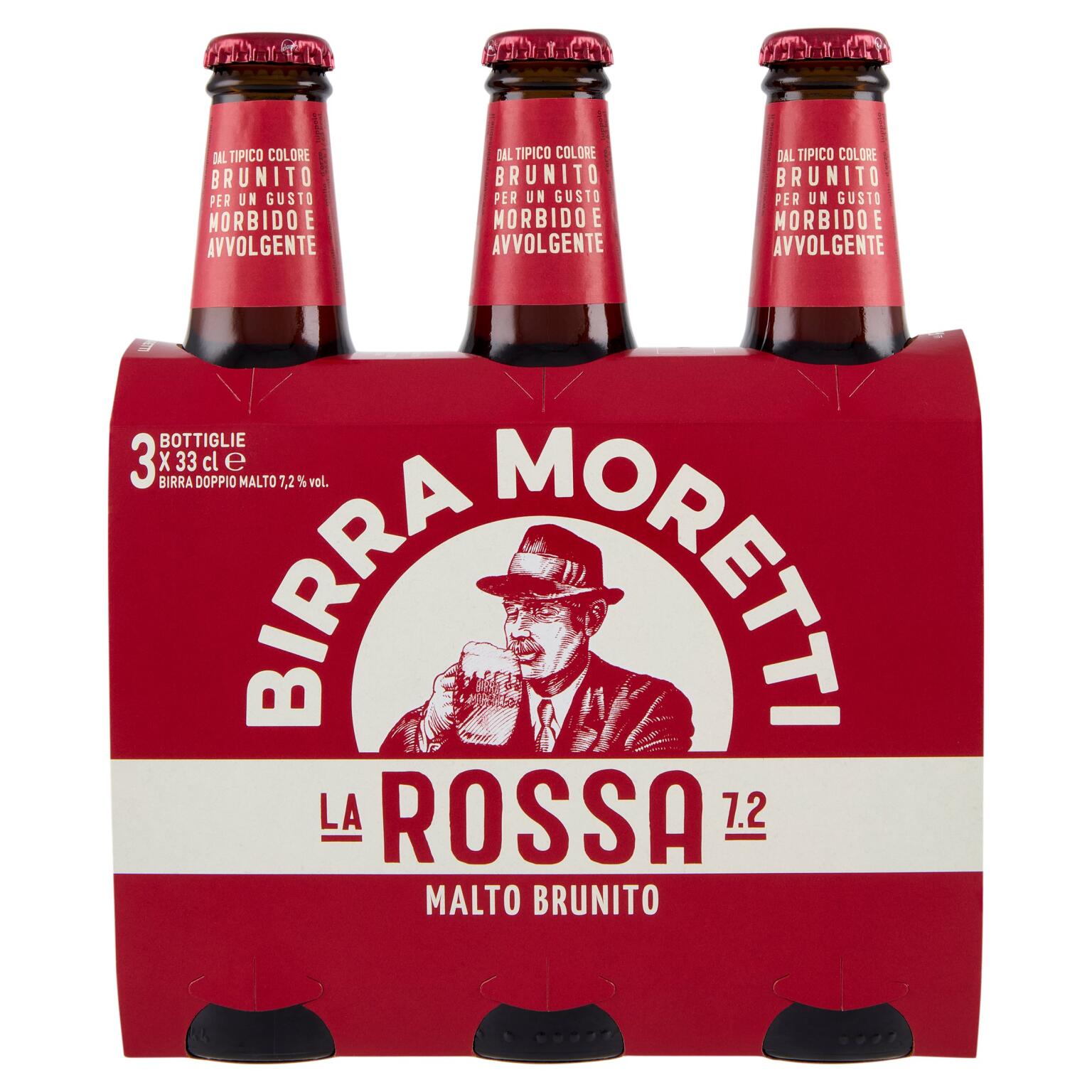 Birra Moretti La Rossa - malto brunito italiano 3x33cl