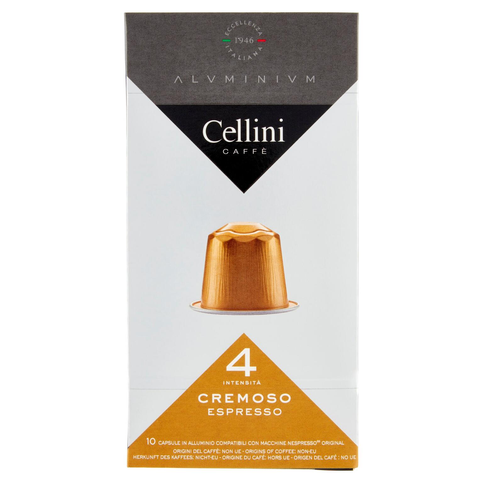 10 Capsule Cremoso 55g Alluminio Cellini
