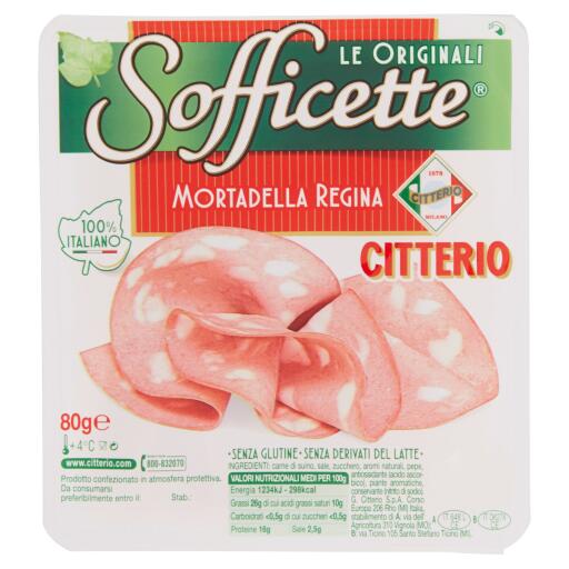 Sofficette mortadella Regina 80g Citterio senza derivati del latte senza glutine