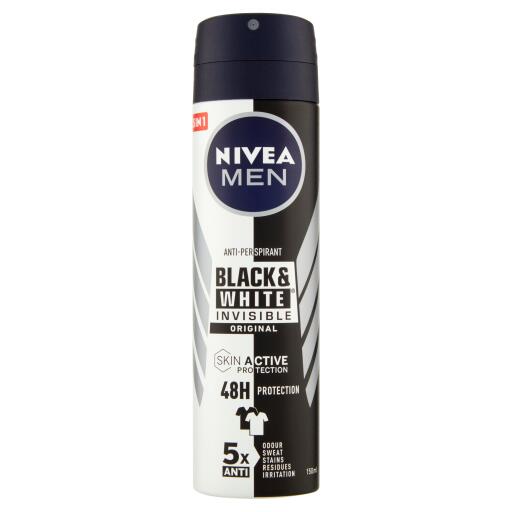 Deo Spray Men Black & White 150ml Nivea