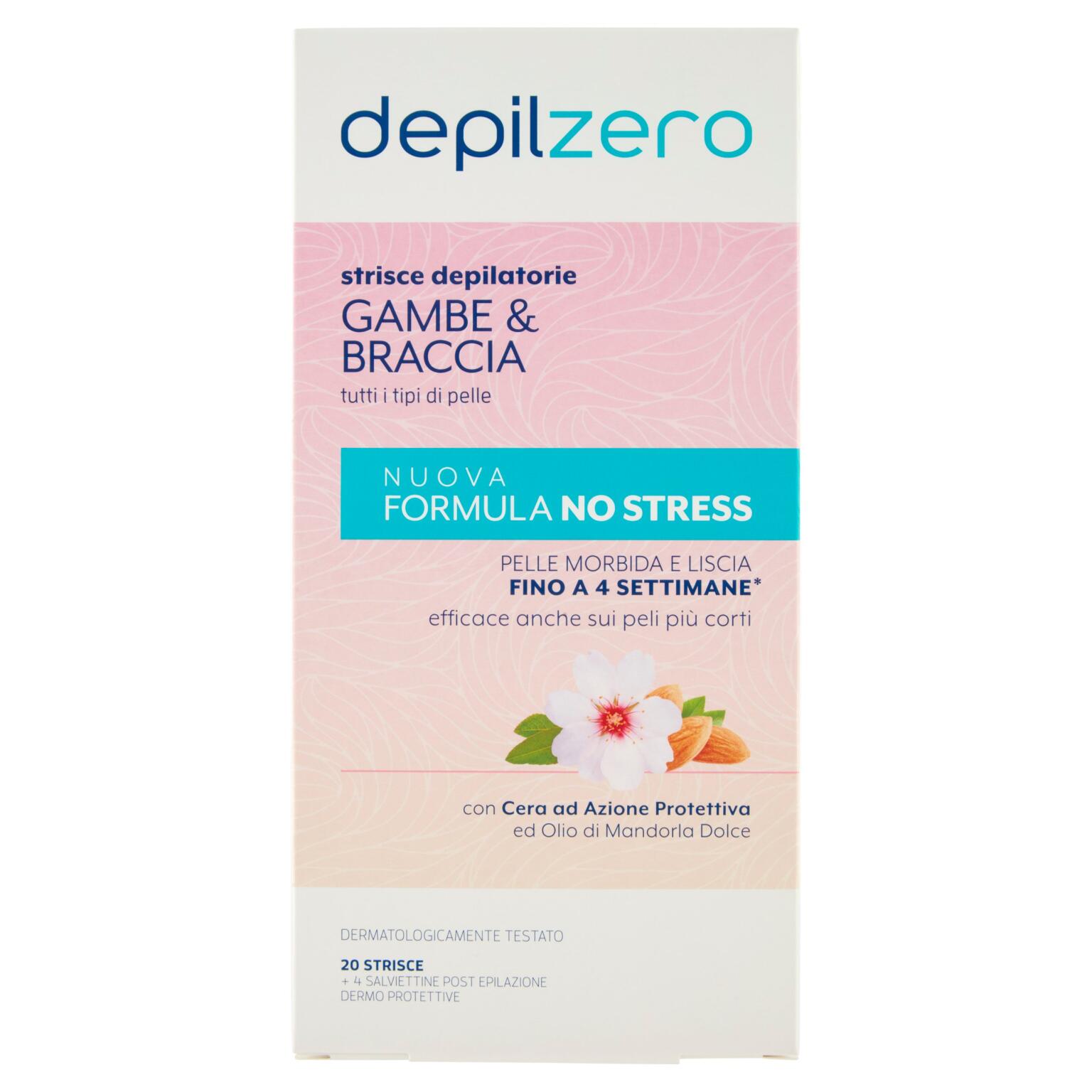 Strisce 20 pezzi, gambe e braccia, Depilzero