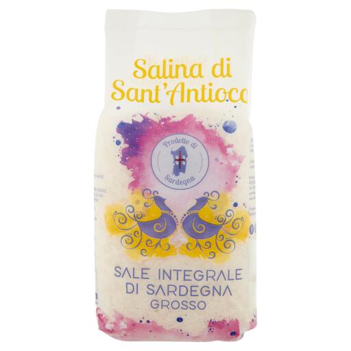 Sale Marino Grosso Integrale di Sardegna 1kg sacchetto Salina di Sant'Antioco