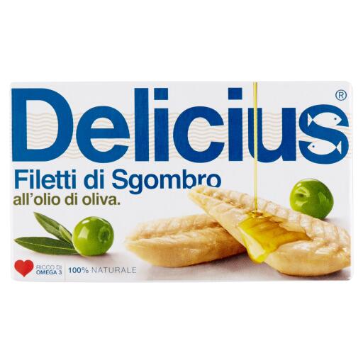 Filetti di sgombro all'olio di oliva 125g Delicius