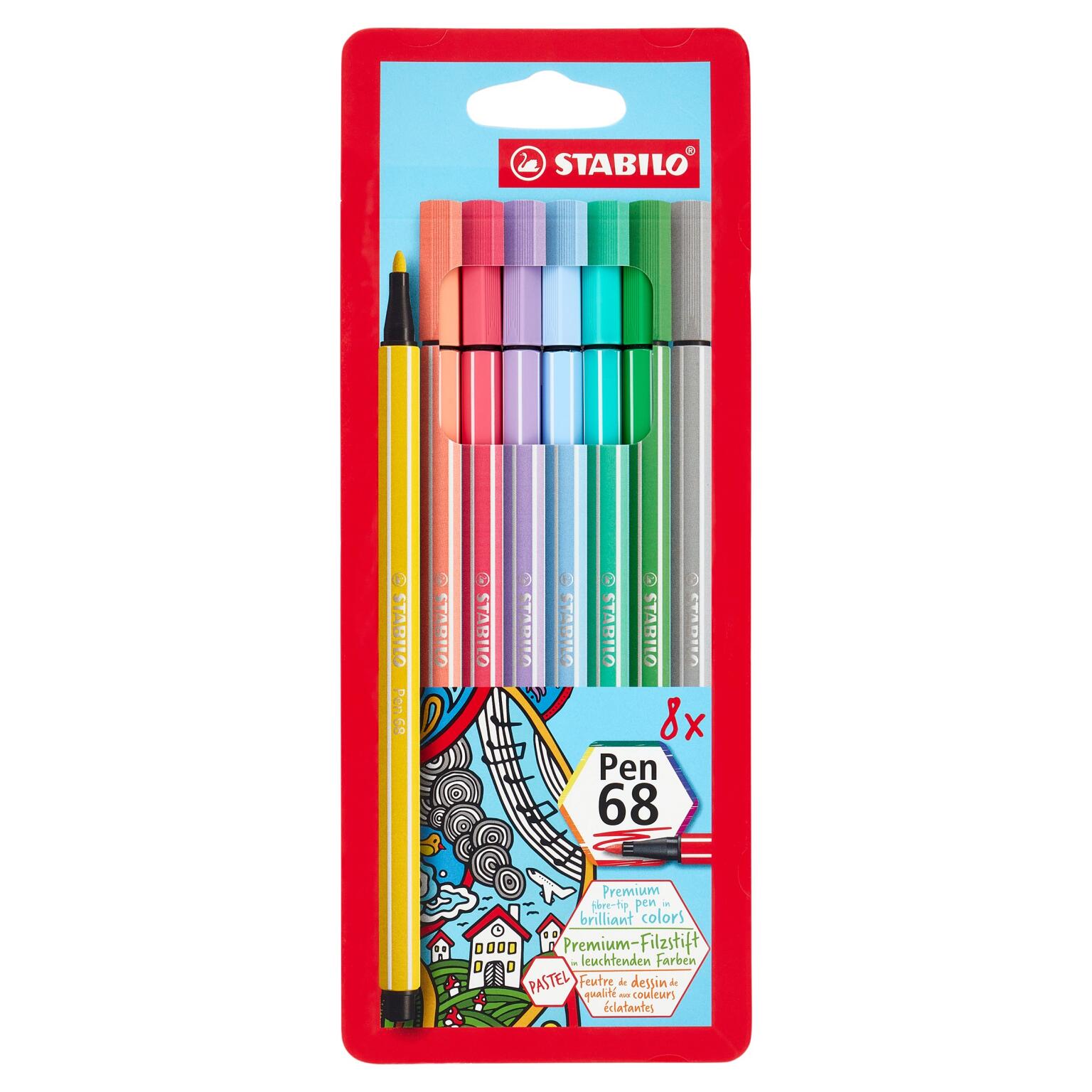 Pennarelli color pastello 8 pezzi Stabilo