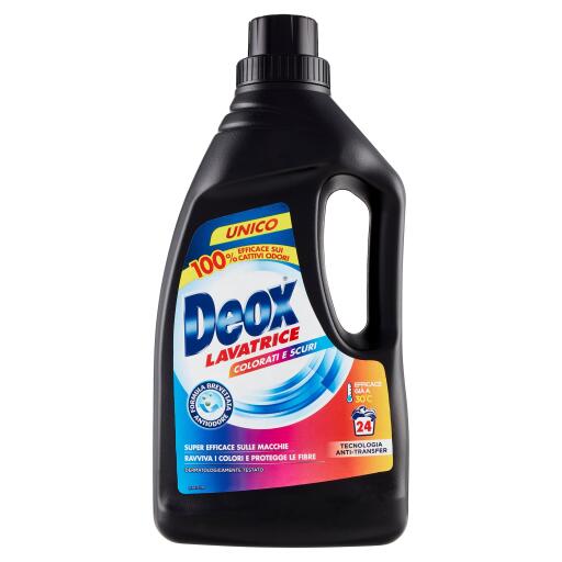 Detersivo colori scuri per lavatrice 24lavaggi    1200ml Deox