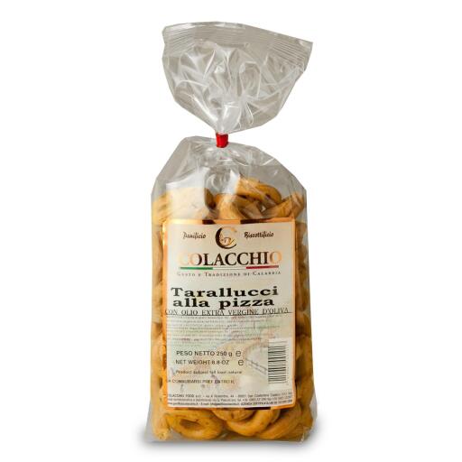 Tarallucci al gusto pizza con olio extra vergine d'oliva 250g Colacchio