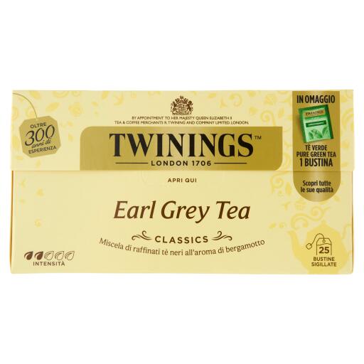 Twinings tè earl grey classico 25 filtri 50g