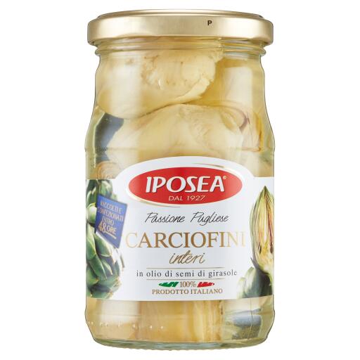 Carciofini interi in olio di girasole 290g Iposea