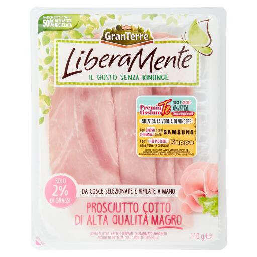 Prosciutto cotto di alta qualità Liberamente affettata 110g Casa Modena senza glutine