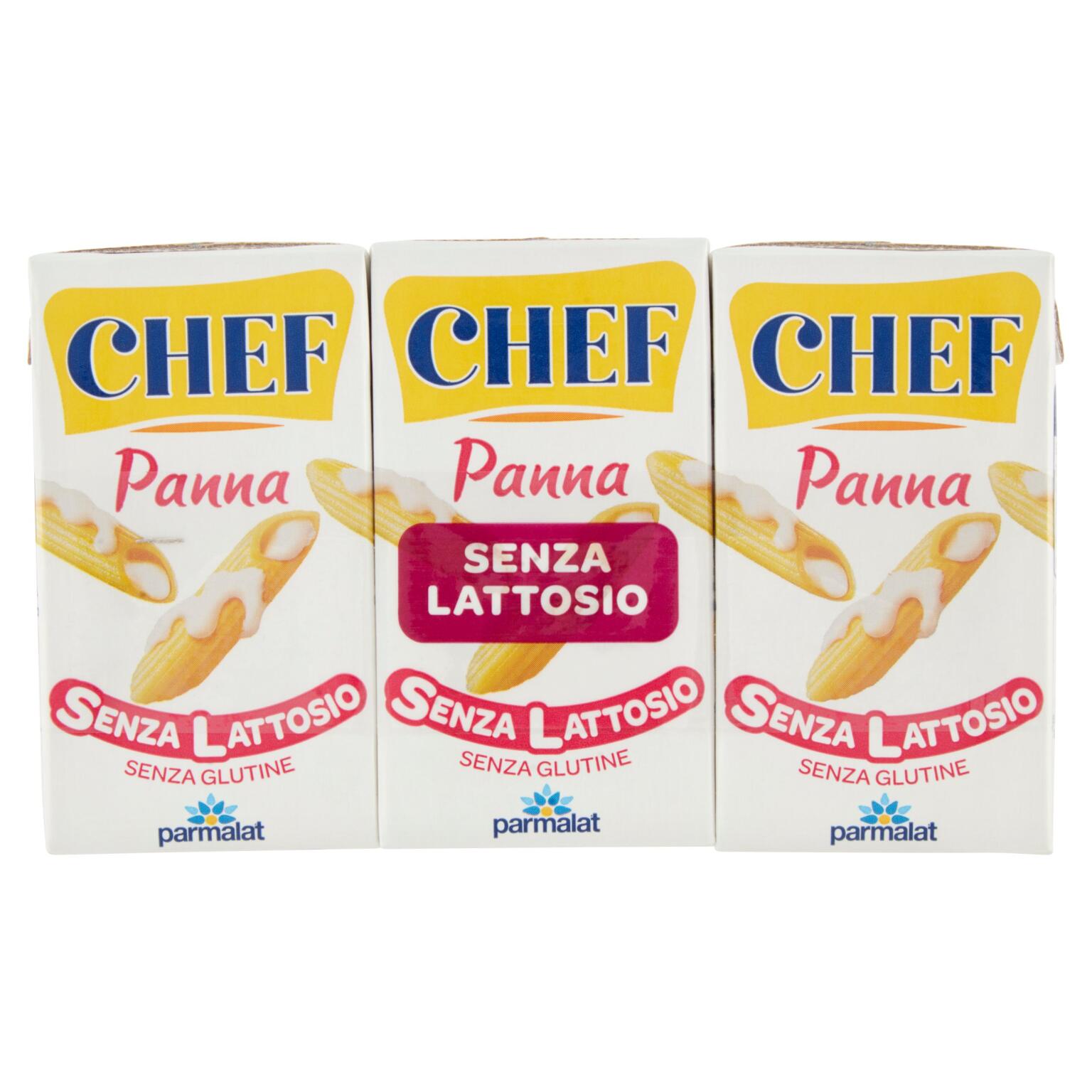 Panna chef senza lattosio 3x125ml Parmalat