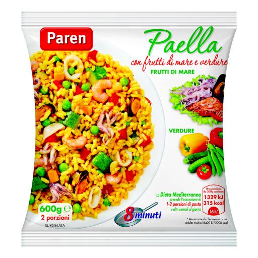 Paella con frutti di mare e verdure 600g Paren