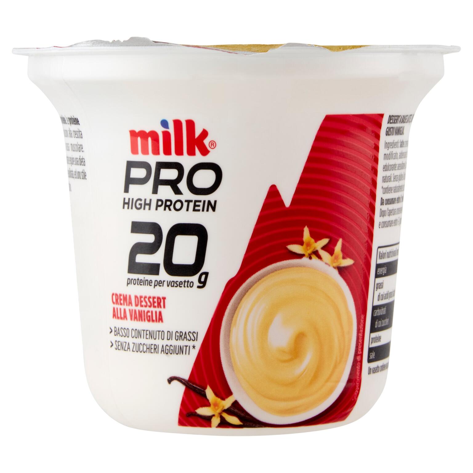 Milk Pro crema dessert Vaniglia 200g Latteria Nom