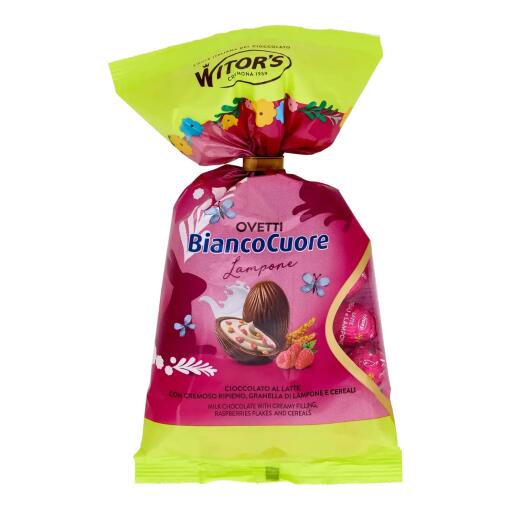 Ovetti Bianco Cuore con Lampone e cereali 210g