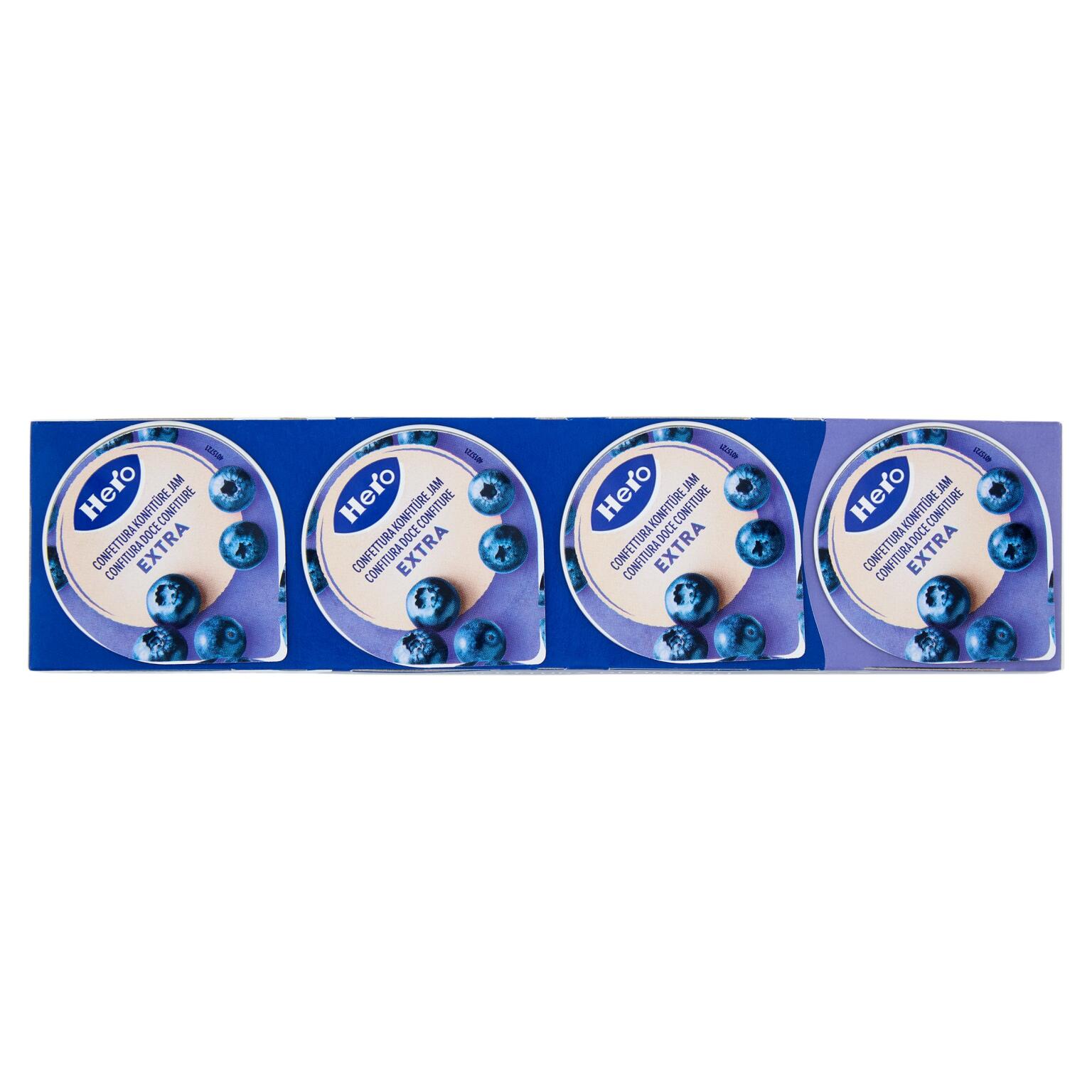 Confettura poker gusto mirtilli 4x25g Hero