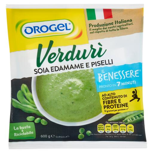 Verdurì Soia edamame e piselli da 600g Orogel