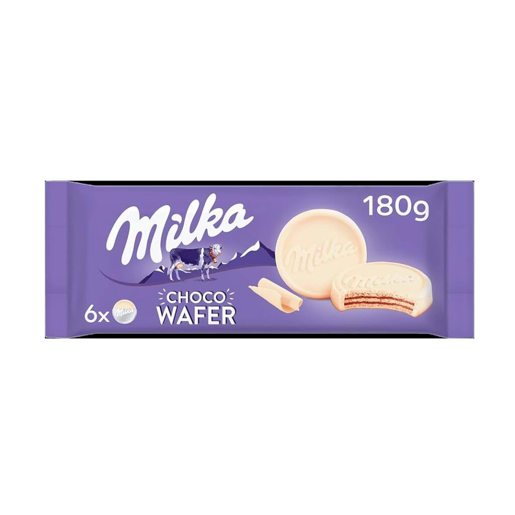 Milka choco wafer white 180g