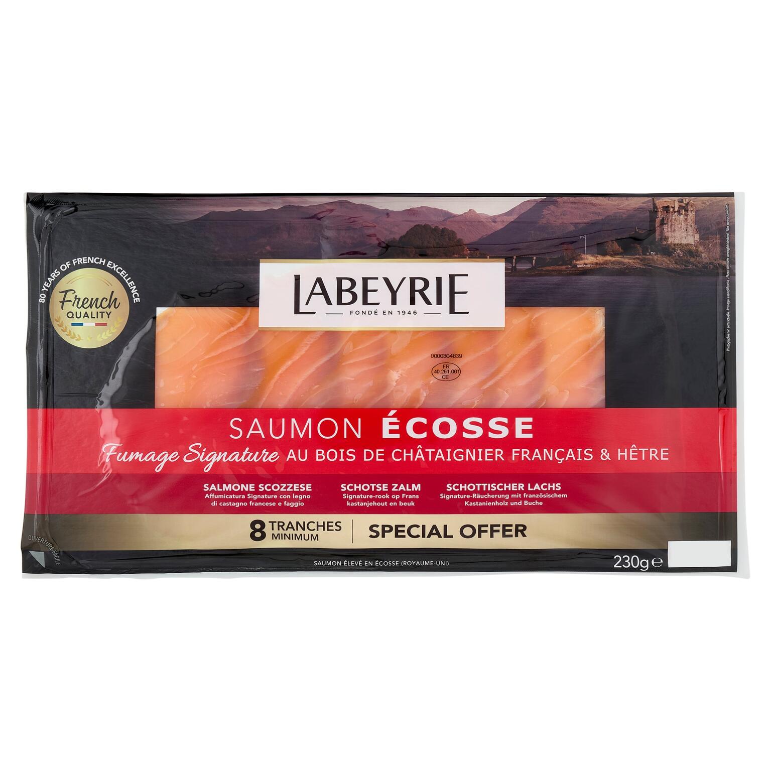 Salmone affumicato di Scozia 230g, Labeyrie