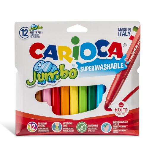 Pennarelli maxi jumbo 12 pezzi Carioca