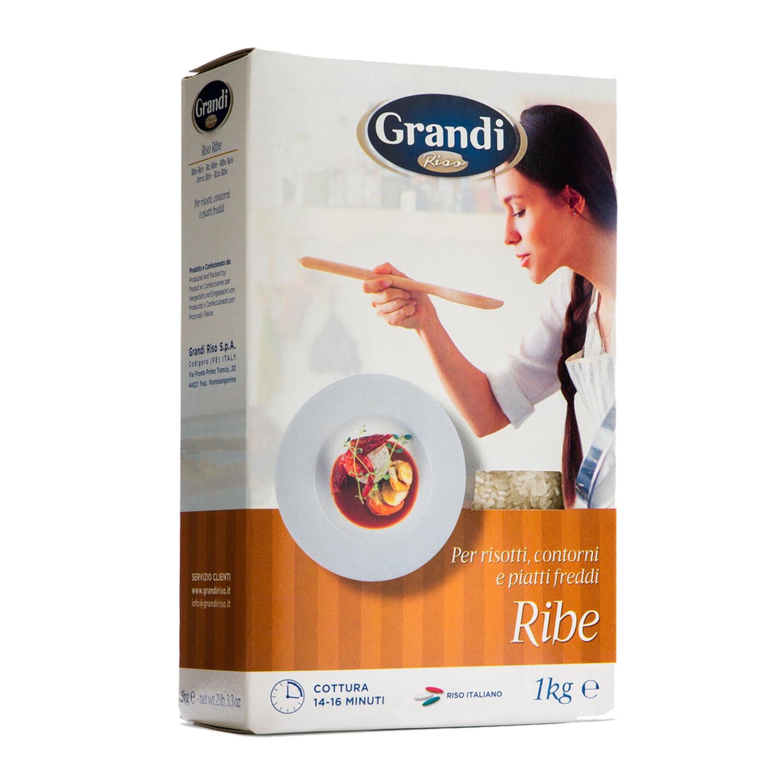 Riso ribe 1kg sottovuoto Grandi Riso