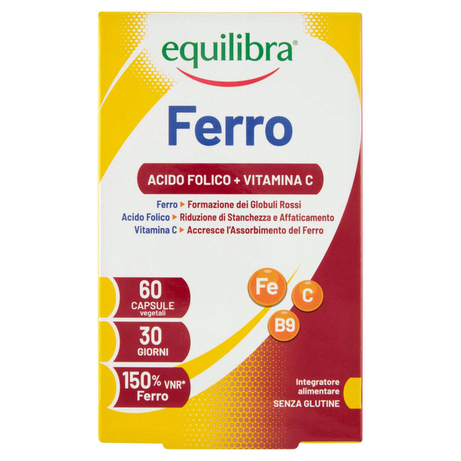 Ferro più con vitamina C 60 compresse 25,8g Equilibra