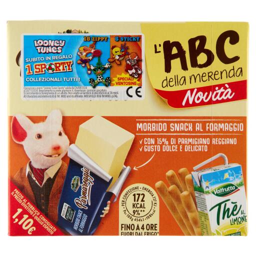 ABC della Merenda Parmareggio Snack al formaggio + Thè al limone 160g