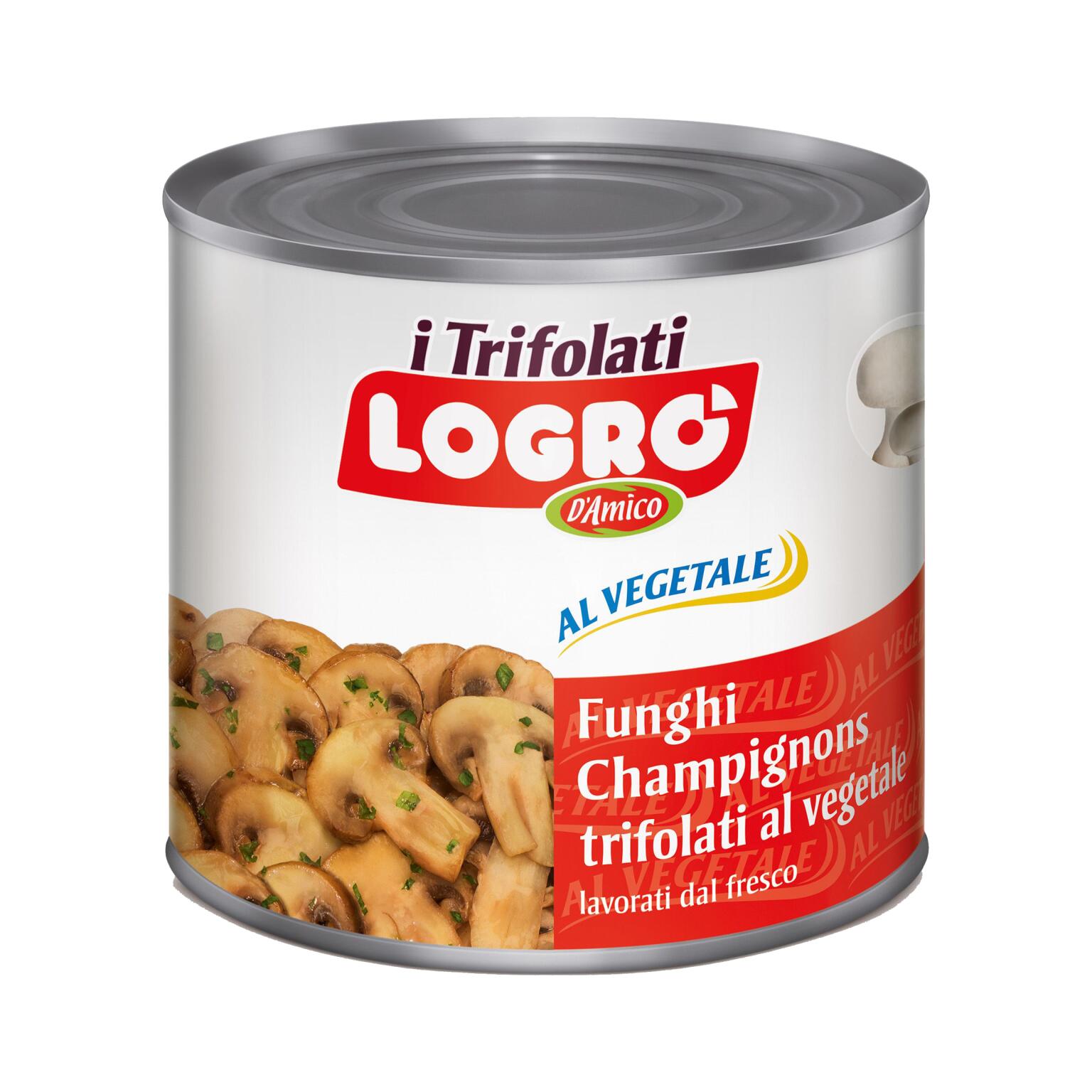 Funghi Champignon Trifolati al vegetale 1,5kg Logro'