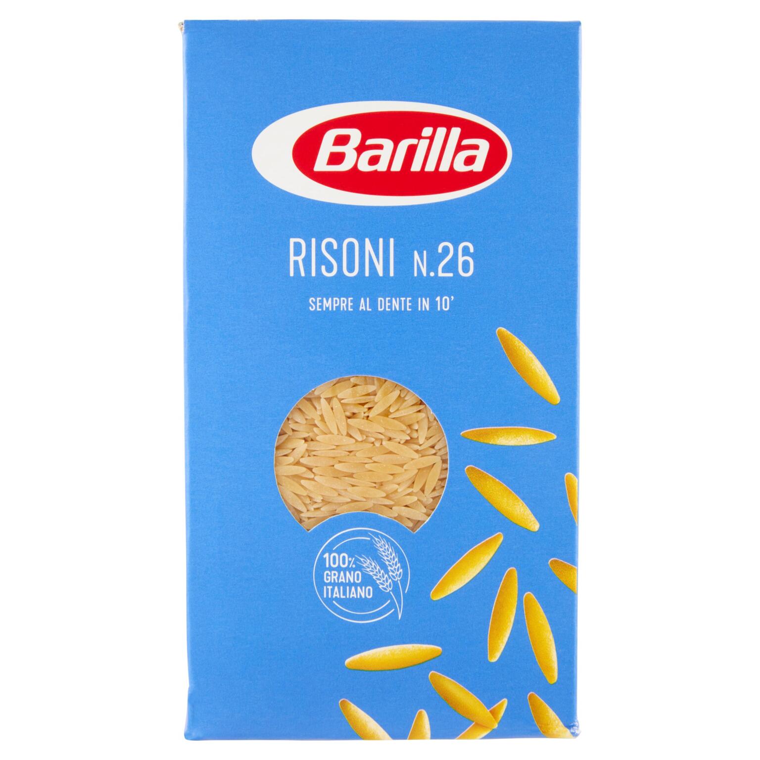 Risoni pasta di semola di grano duro n°26 500g Barilla