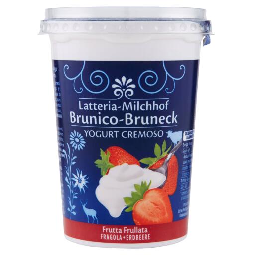 Yogurt Intero 500g Fragola Latteria Brunico