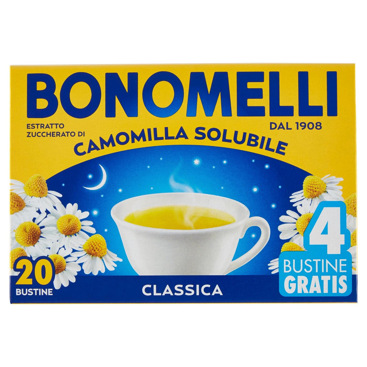 Camomilla solubile 16 filtri + 4 gratis 100g Bonomelli