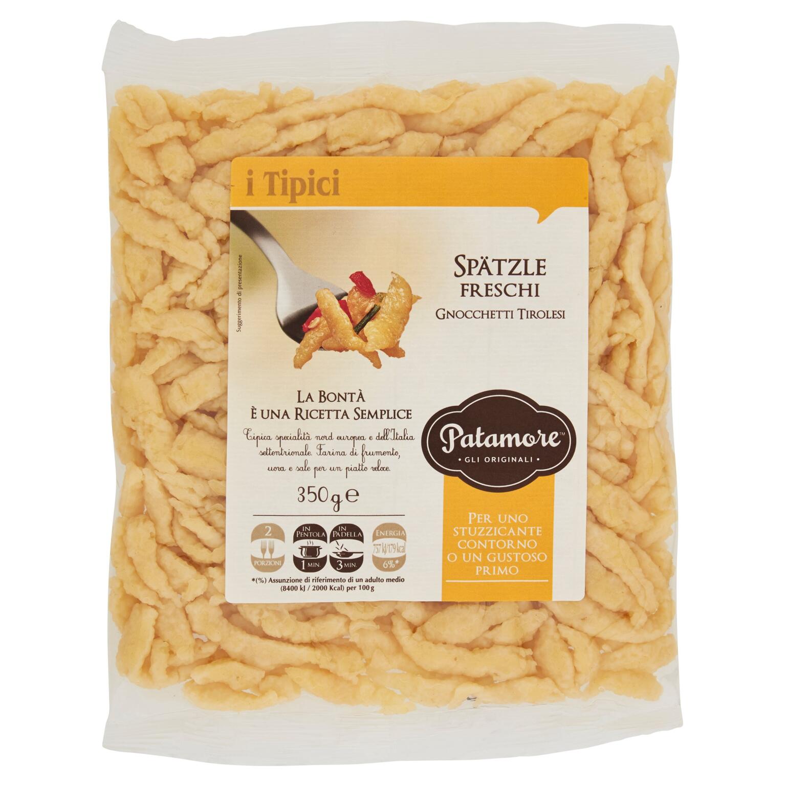 Spatzle freschi gnocchetti tirolesi 350g Patamore